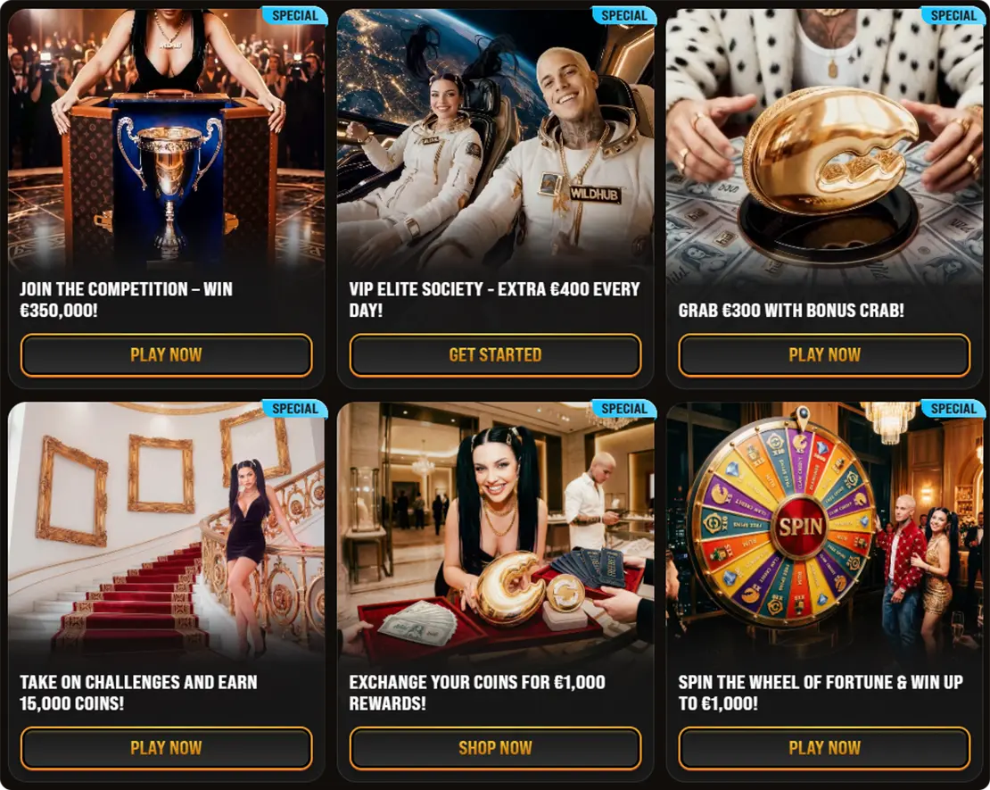 WildHub special bonuses
